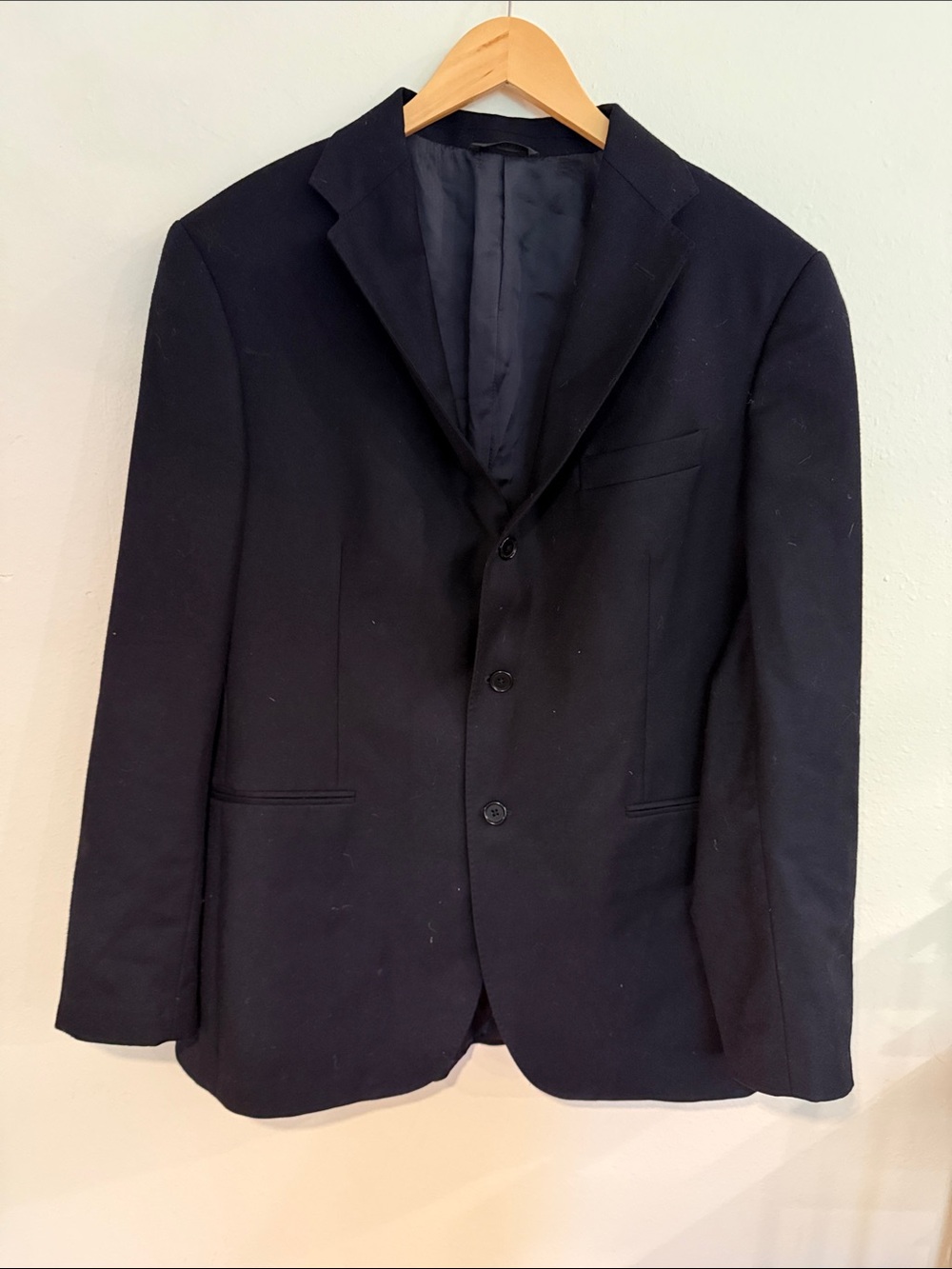 John Varvatos sz 52 REG Dark Navy Classic Single-Breasted Blazer 100% wool